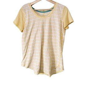 Lululemon‎ Yellow Striped T-shirt